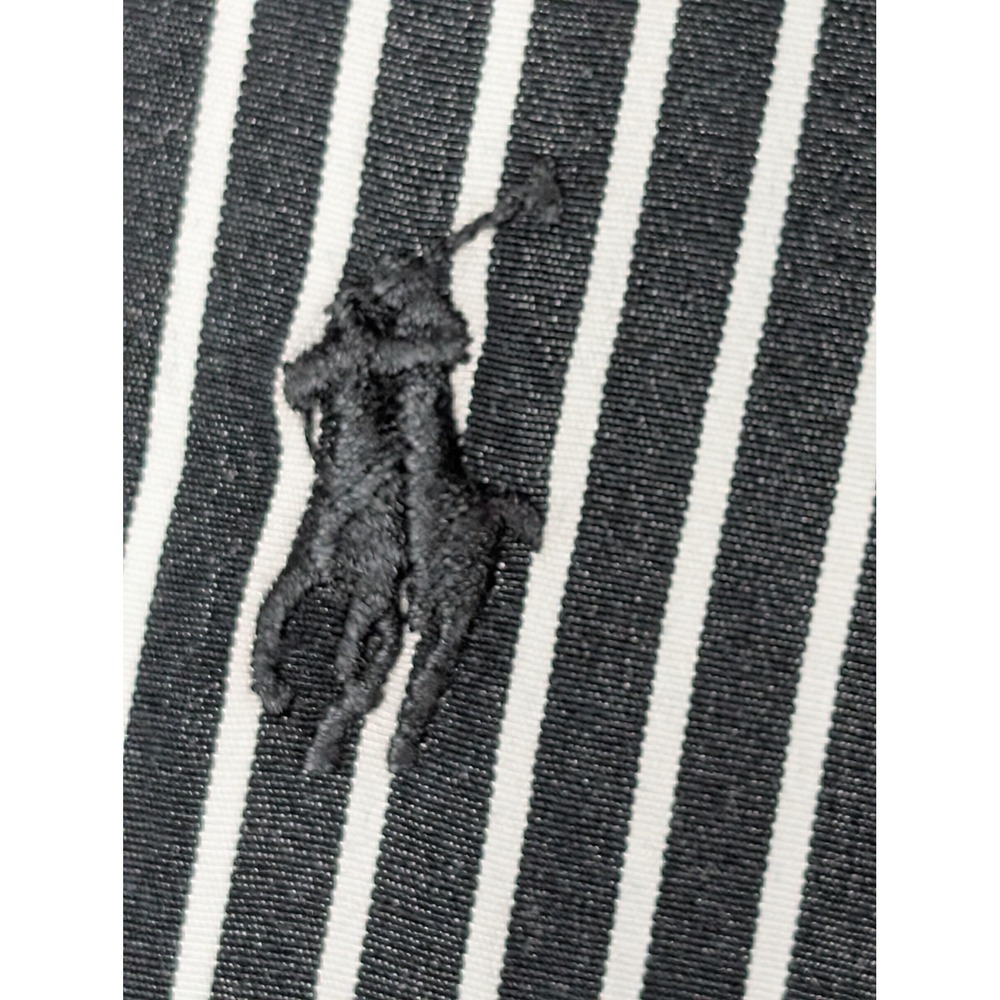 Ralph Lauren Custom Fit Striped Shirt Mens XXL Black White Button Long Sleeve - Picture 8 of 8